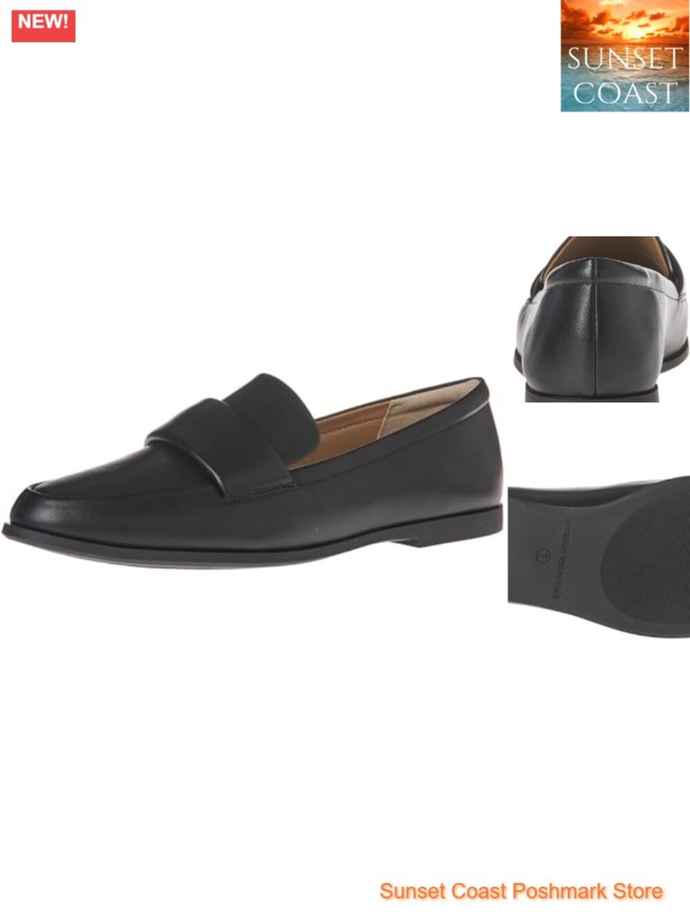 Women's Faux Leather Soft Almond Toe Loafer Flats